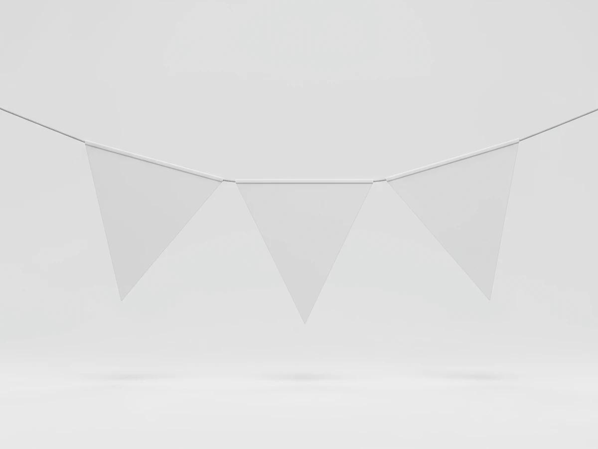 Paper Bunting Flags (10 flags) - blank